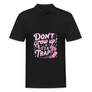 Don't Grow Up - Men's Polo Shirt - black - Front - Kai (181cm)