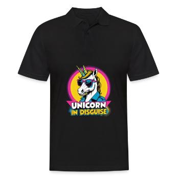 I'm a unicorn in disguise - Men's Polo Shirt - black - Front - Kai (181cm)