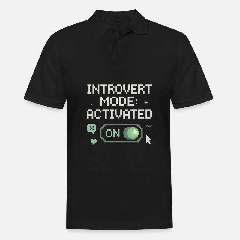 Mode introverti activé - Polo Homme - noir