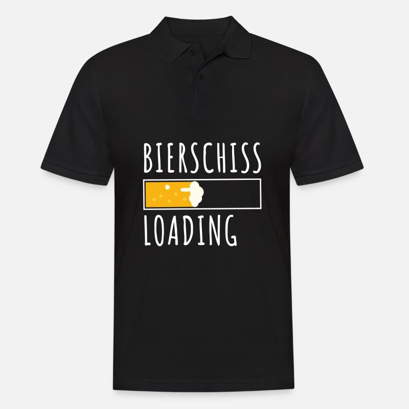 Bierschiss loading - Männer Poloshirt - Schwarz