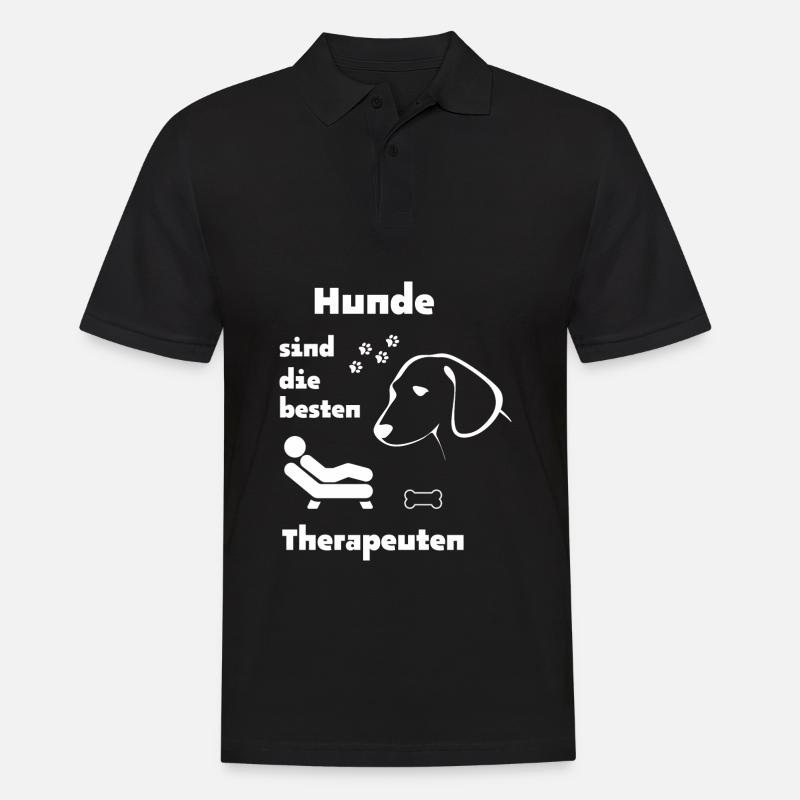 Hundespruch - Männer Poloshirt - Schwarz
