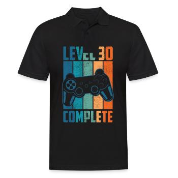 Level 30 Complete 30e anniversaire cadeau de gamer - Polo Homme - noir - Devant - Kai (181cm)