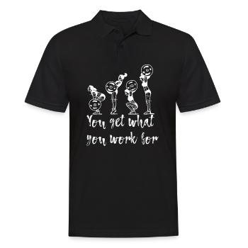 Bodybuilding Saying T-Shirts Motivation Fitness - Men's Polo Shirt - black - Front - Kai (181cm)