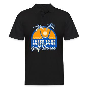I Need To Be Seahabilitated Gulf Shores Summer - Männer Poloshirt - Schwarz - Vorne - Kai (181cm)