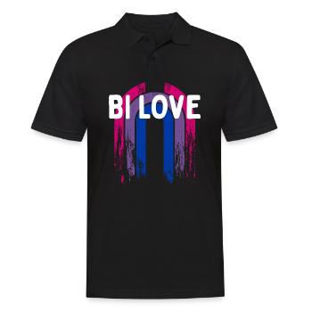 Bi Love Bisexual Couples Bi Pride Lovers LGBTQ - Polo Homme - noir - Devant - Kai (181cm)