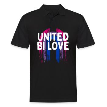 United Bi Love Bisexual LGBTQ Bi Pride LGBT Gay - Men's Polo Shirt - black - Front - Kai (181cm)