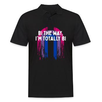 Bi the Way, I'm Totally Bi Bisexual LGBTQ Bi - Männer Poloshirt - Schwarz - Vorne - Kai (181cm)