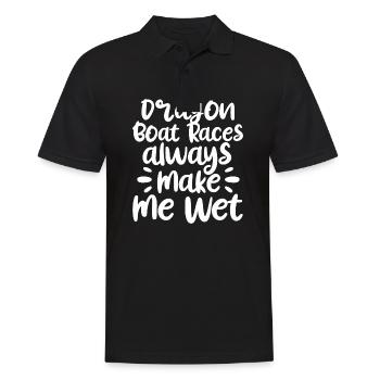 Les courses de bateaux-dragons me font mouiller - Dragon Boat Racing - Polo Homme - noir - Devant - Kai (181cm)