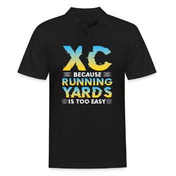 XC because running yards is too easy - Men's Polo Shirt - black - Front - Kai (181cm)