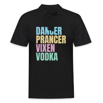 Funny drinking Christmas - Men's Polo Shirt - black - Front - Kai (181cm)
