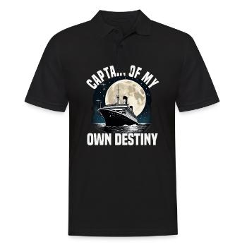 Captain Of My Own Destiny Cruise Ship Vacation - Men's Polo Shirt - black - Front - Kai (181cm)
