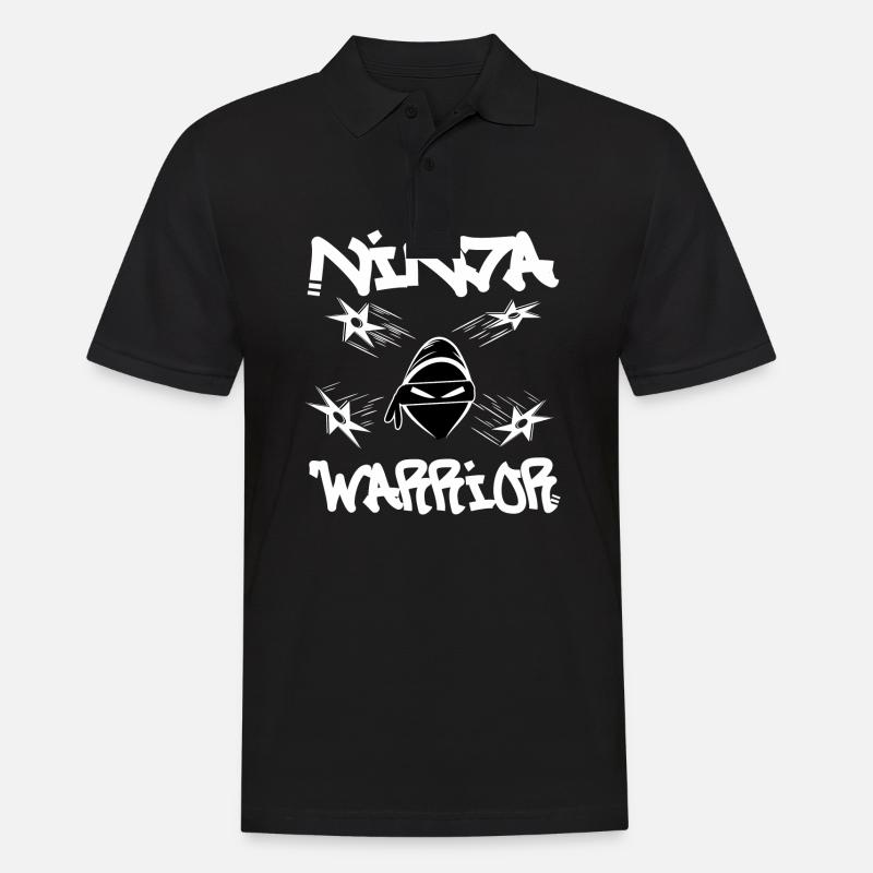 Ninja Warrior - Männer Poloshirt - Schwarz