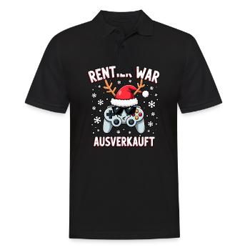 Rentier war ausverkauft gamer - Männer Poloshirt - Schwarz - Vorne - Kai (181cm)
