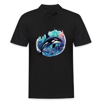 Orque pour les fans d’animaux marins, cadeau de vacances baleine - Polo Homme - noir - Devant - Kai (181cm)