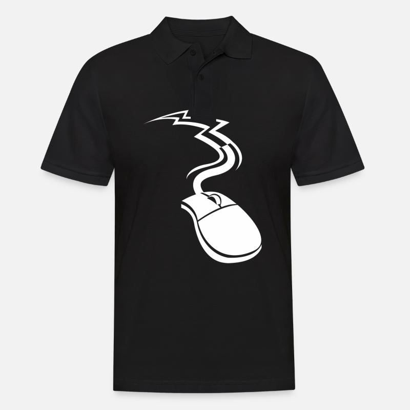 Computer Maus Design - Männer Poloshirt - Schwarz