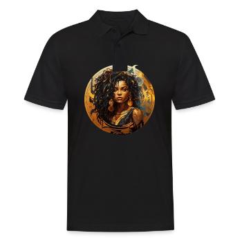 Portrait Femme Afrique Pouvoir Cadeau Afrique Fans - Polo Homme - noir - Devant - Kai (181cm)