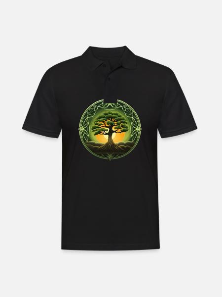 Albero della Vita Albero della Vita Spirituale, Yggdrasil - Polo da uomo - nero