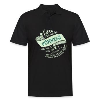 Fünfzig Fünfzigster 50. Geburtstag Geschenkidee - Männer Poloshirt - Schwarz - Vorne - Kai (181cm)