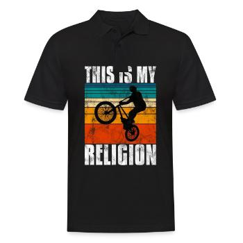 Le BMX est mon vélo de religion - Polo Homme - noir - Devant - Kai (181cm)