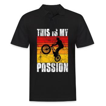 BMX is my passion Bike Bike - Men's Polo Shirt - black - Front - Kai (181cm)
