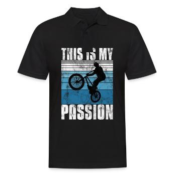 BMX is my passion Bike Bike - Men's Polo Shirt - black - Front - Kai (181cm)