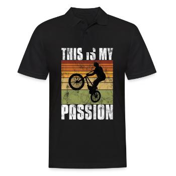 BMX is my passion Bike Bike - Men's Polo Shirt - black - Front - Kai (181cm)