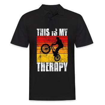 BMX est mon vélo de thérapie - Polo Homme - noir - Devant - Kai (181cm)