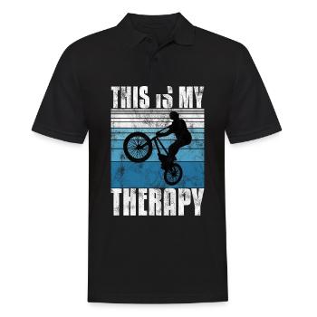 BMX est mon vélo de thérapie - Polo Homme - noir - Devant - Kai (181cm)