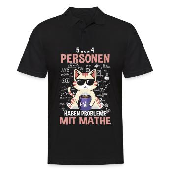 5 out of 4 people struggle with math - Men's Polo Shirt - black - Front - Kai (181cm)