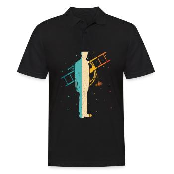 Schornsteinfeger Schornstein Retro Kaminfeger Gesc - Männer Poloshirt - Schwarz - Vorne - Kai (181cm)