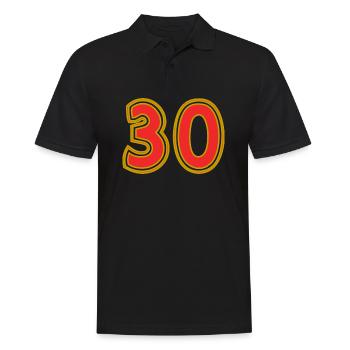 30. 30 YEARS. 30th ANNIVERSARY. 30 YEARS ANNIVERSARY. - Men's Polo Shirt - black - Front - Kai (181cm)