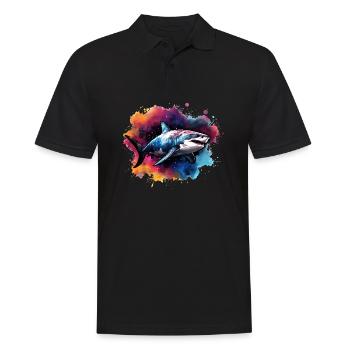 Requin pour les animaux marins Fans Cadeau Vacances - Polo Homme - noir - Devant - Kai (181cm)