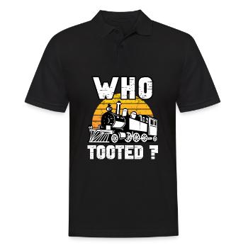 Qui a sonné des trains à vapeur rétro rétro - Polo Homme - noir - Devant - Kai (181cm)