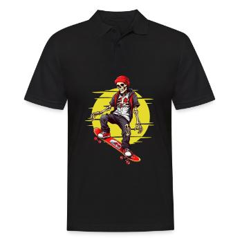 Skateboard Squelette - Polo Homme - noir - Devant - Kai (181cm)