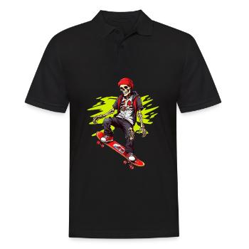 Skateboard Squelette - Polo Homme - noir - Devant - Kai (181cm)