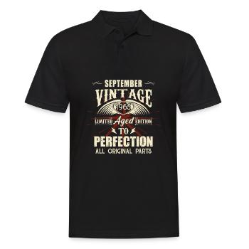 Retro Legends Birthday Gift September 1965 - Men's Polo Shirt - black - Front - Kai (181cm)