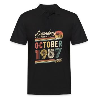 Legendary Since October 1957 Limited Edition - Männer Poloshirt - Schwarz - Vorne - Kai (181cm)