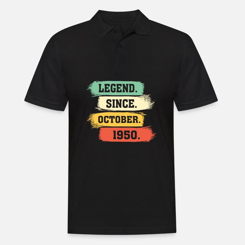 Legend since October 1950 - Männer Poloshirt - Schwarz