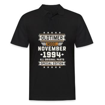 Oldtimer November 1994 Geburtstag Geschenk - Männer Poloshirt - Schwarz - Vorne - Kai (181cm)