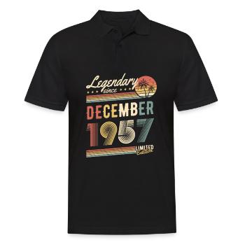 Legendary Since December 1957 Limited Edition - Männer Poloshirt - Schwarz - Vorne - Kai (181cm)
