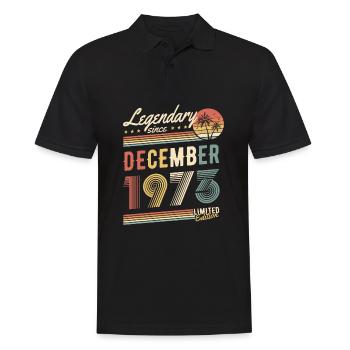 Legendary Since December 1973 Limited Edition - Männer Poloshirt - Schwarz - Vorne - Kai (181cm)