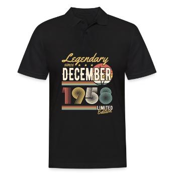 Legendary Since December 1958 Limited Edition - Männer Poloshirt - Schwarz - Vorne - Kai (181cm)