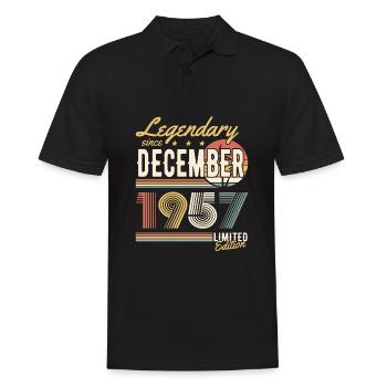 Legendary Since December 1957 Limited Edition - Männer Poloshirt - Schwarz - Vorne - Kai (181cm)