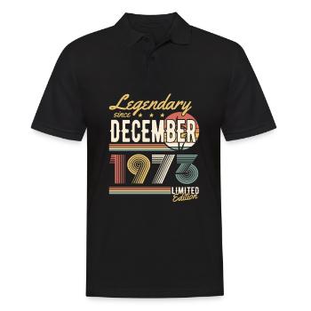 Legendary Since December 1973 Limited Edition - Männer Poloshirt - Schwarz - Vorne - Kai (181cm)