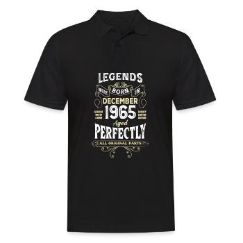 Legends Were Born In December 1965 Birthday - Männer Poloshirt - Schwarz - Vorne - Kai (181cm)