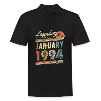 Legendary Since January 1994 Limited Edition - Männer Poloshirt - Schwarz - Vorne - Kai (181cm)