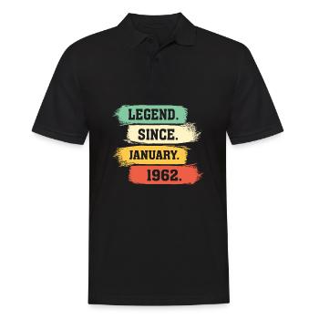 Légende depuis janvier 1962 Edition limitée - Polo Homme - noir - Devant - Kai (181cm)