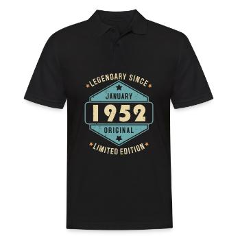 Legendary Since January 1952 Limited Edition - Männer Poloshirt - Schwarz - Vorne - Kai (181cm)