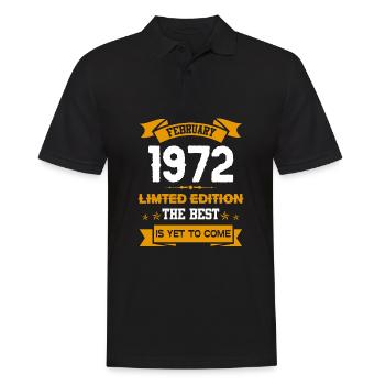 Februar 1972 Geburtstagsgeschenk - Männer Poloshirt - Schwarz - Vorne - Kai (181cm)