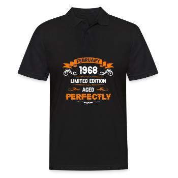 Février 1968 Cadeau d’anniversaire vintage - Polo Homme - noir - Devant - Kai (181cm)